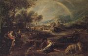 Peter Paul Rubens Landscape with a Rainbow painting